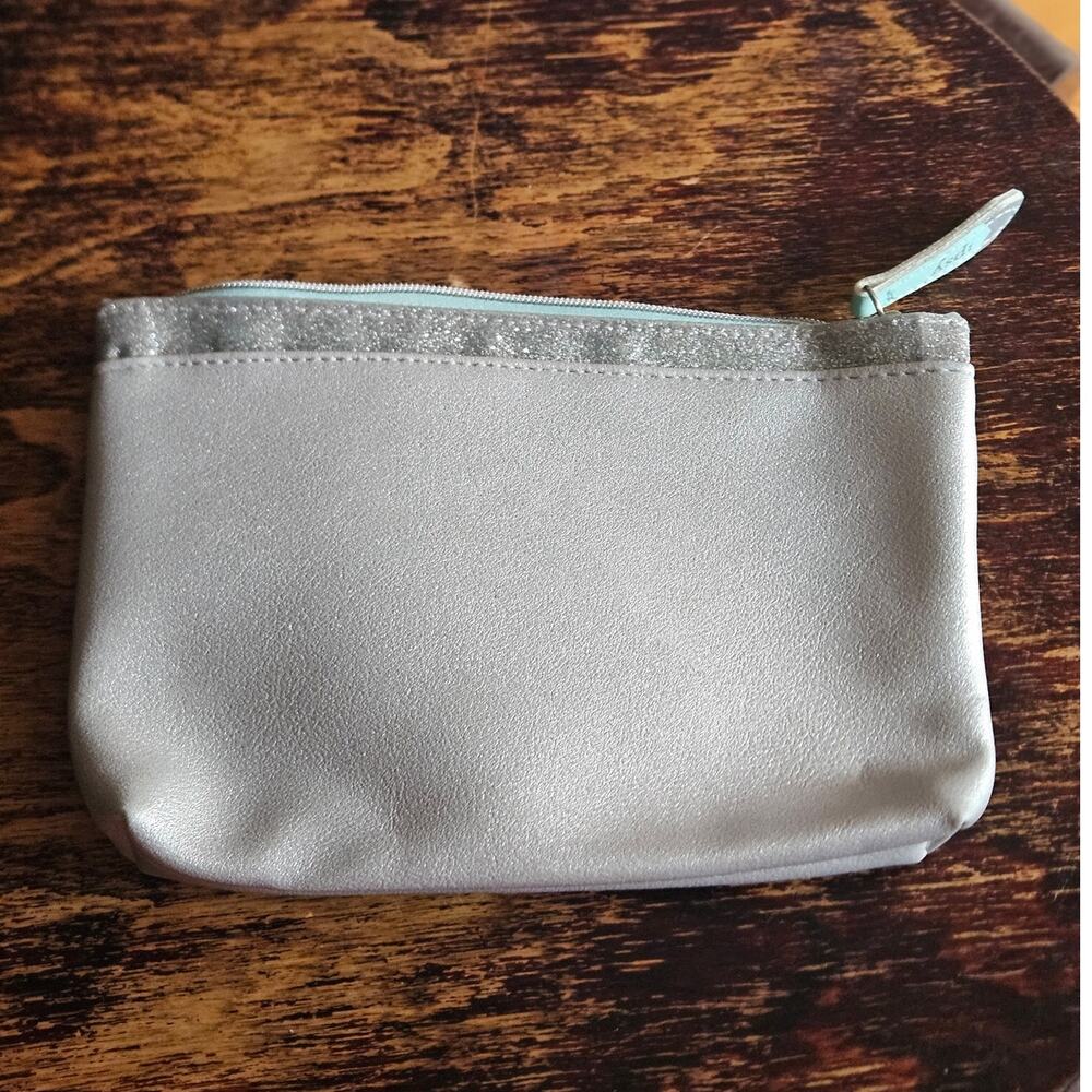 NEW! Ipsy "Snow Globe" Metallic Silver Makeup Bag